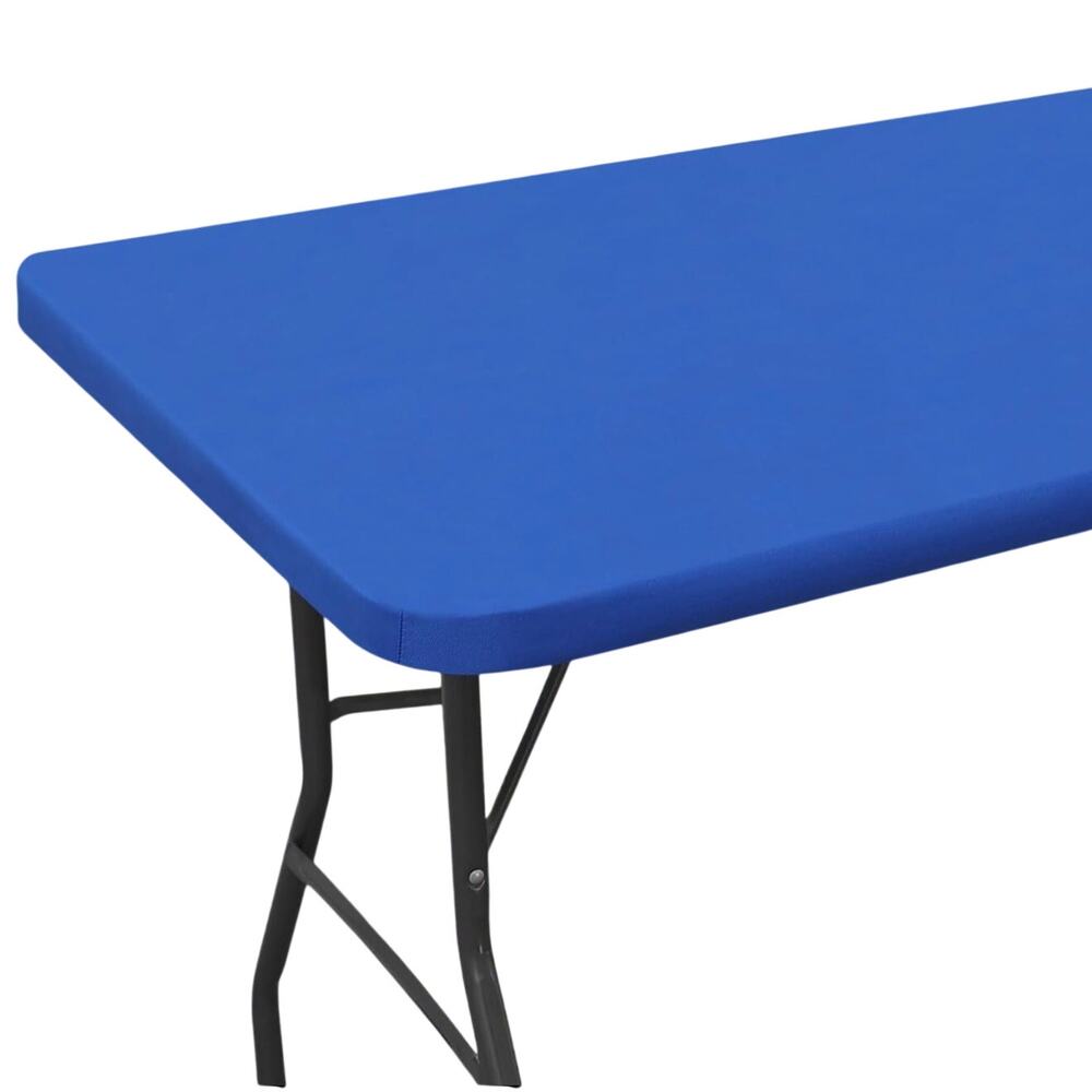Homing Waterproof Fitted Rectangular Tablecloth Royal Blue 8FT 2 Pack